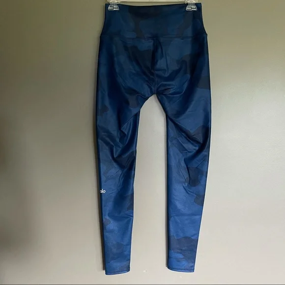 ALO Yoga Navy Blue Camo Airbrush Legging High Rise - Picture 13 of 16